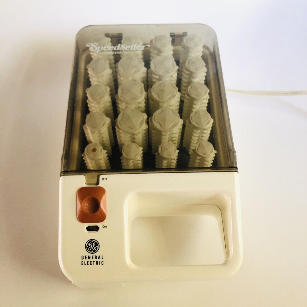 General Electric GE SpeedSetter VTG 20 Hot Rollers Tight Curl Pageant w 20 Clips